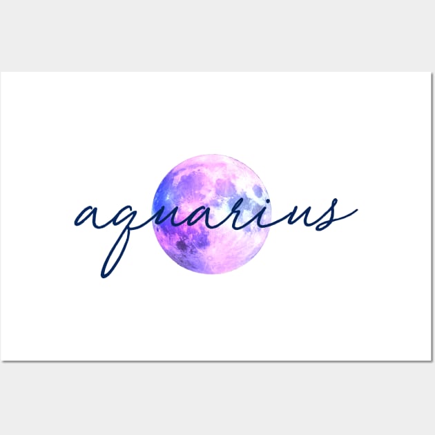 Aquarius Moon Quote Wall Art by aterkaderk